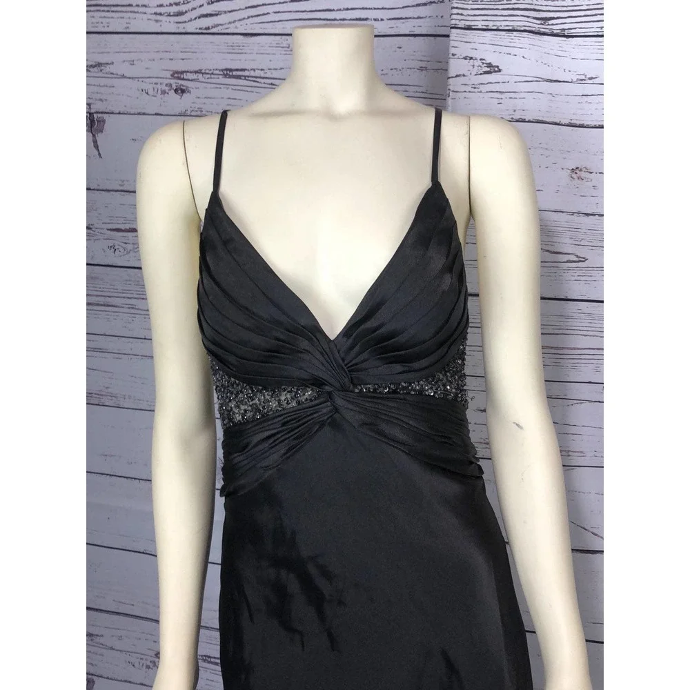 NIGHTWAY black prom dress with low crisscross back - Picture 3 of 12